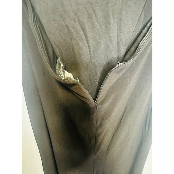 LA FEMME Black Ruched Cutout Back Jersey Trumpet Slit Gown Dress Size 8z - Picture 8 of 10